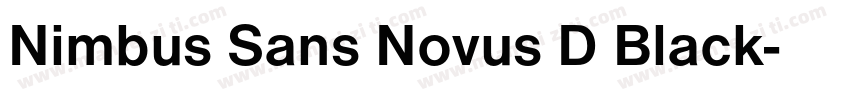 Nimbus Sans Novus D Black字体转换